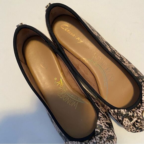 Circus NY Women's Carmen Ballet Flat snake animal print bow -5.5 - Picture 4 of 9